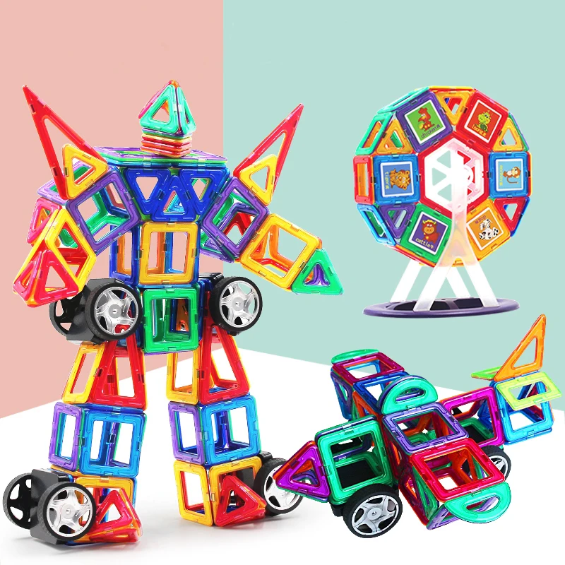 

Magnetic Toys Big Size Building Blocks DIY Bulk Retail Kids Educational Toys Accessory Construct Magnet Model Gift