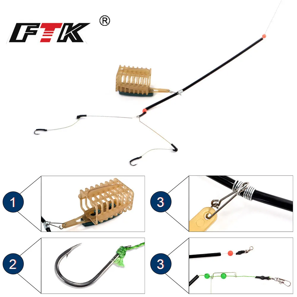 ФТК 40g-90 г Карп Рыболовная клетка для приманки буровые установки волос в