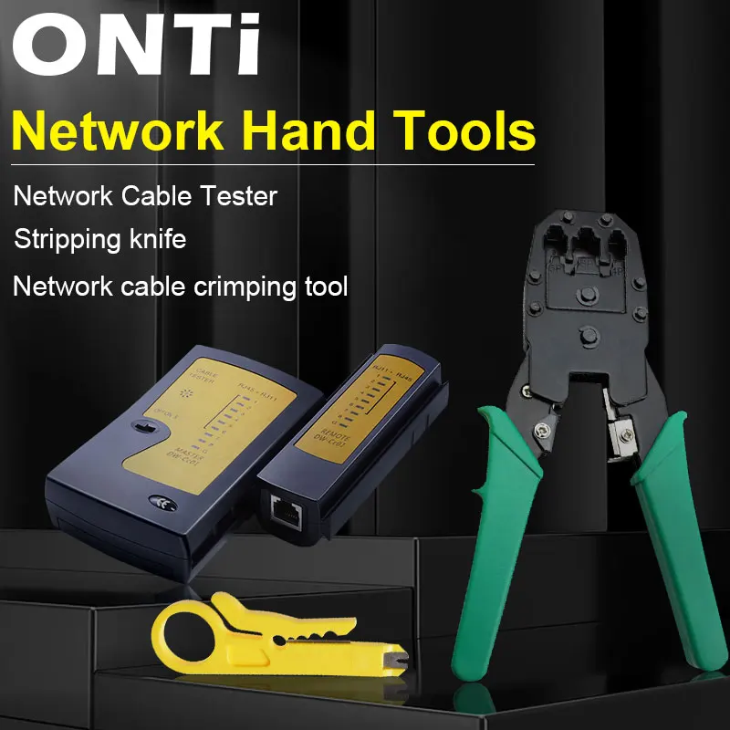 Профессиональный сетевой Кабельный тестер ONTi Lan rj45 rj11 с проводным кабелем