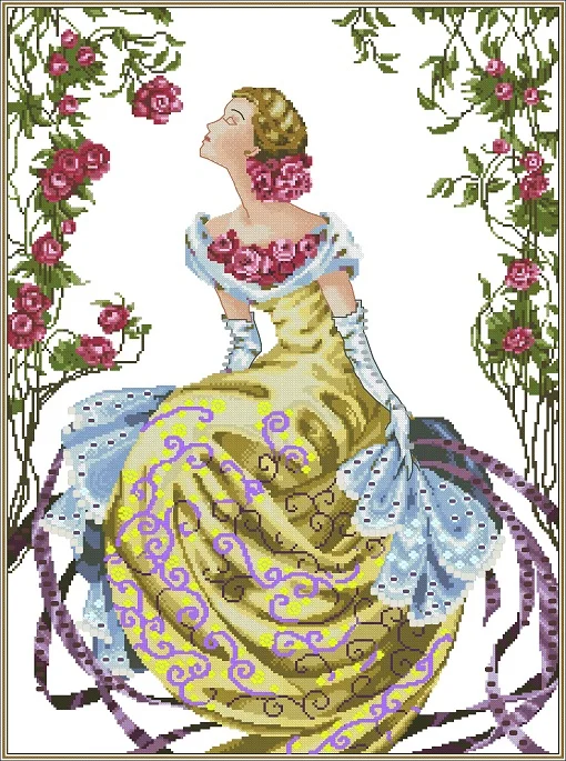 

cross stitch sets Genuine Product Egypt Long-staple Cotton Self-Made No Needle Kit MD-93 Yellow Skirt