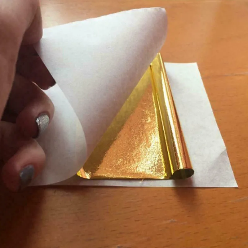 Золотые/серебряные листы в форме листьев 100 шт. | Дом и сад