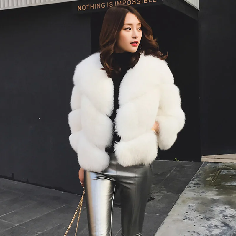 Tatyana furclub, натуральный мех, короткая куртка, пальто, однотонная, зимняя, повседневная, натуральный Лисий мех, теплые пальто для женщин, одежда с воротником, высокое