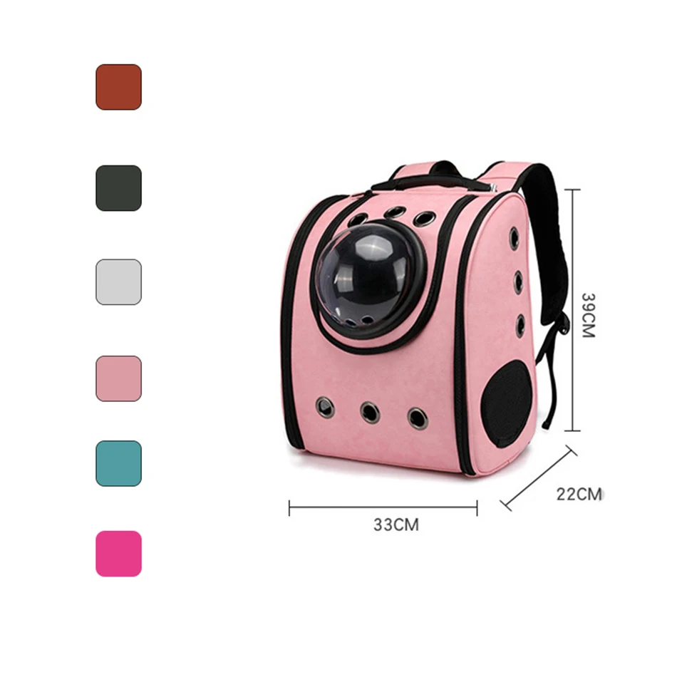 

Portable Cat Travel Bag Puppy Breathable Backpack Leather Shoulder Cage Space Capsule Transportin For Small Dogs Pet Supplies