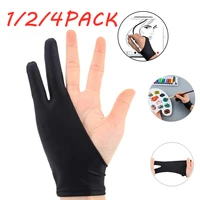 124pcs two finger drawing gloves left right hand one size anti fouling digital tablet painting glove students artist supplies
