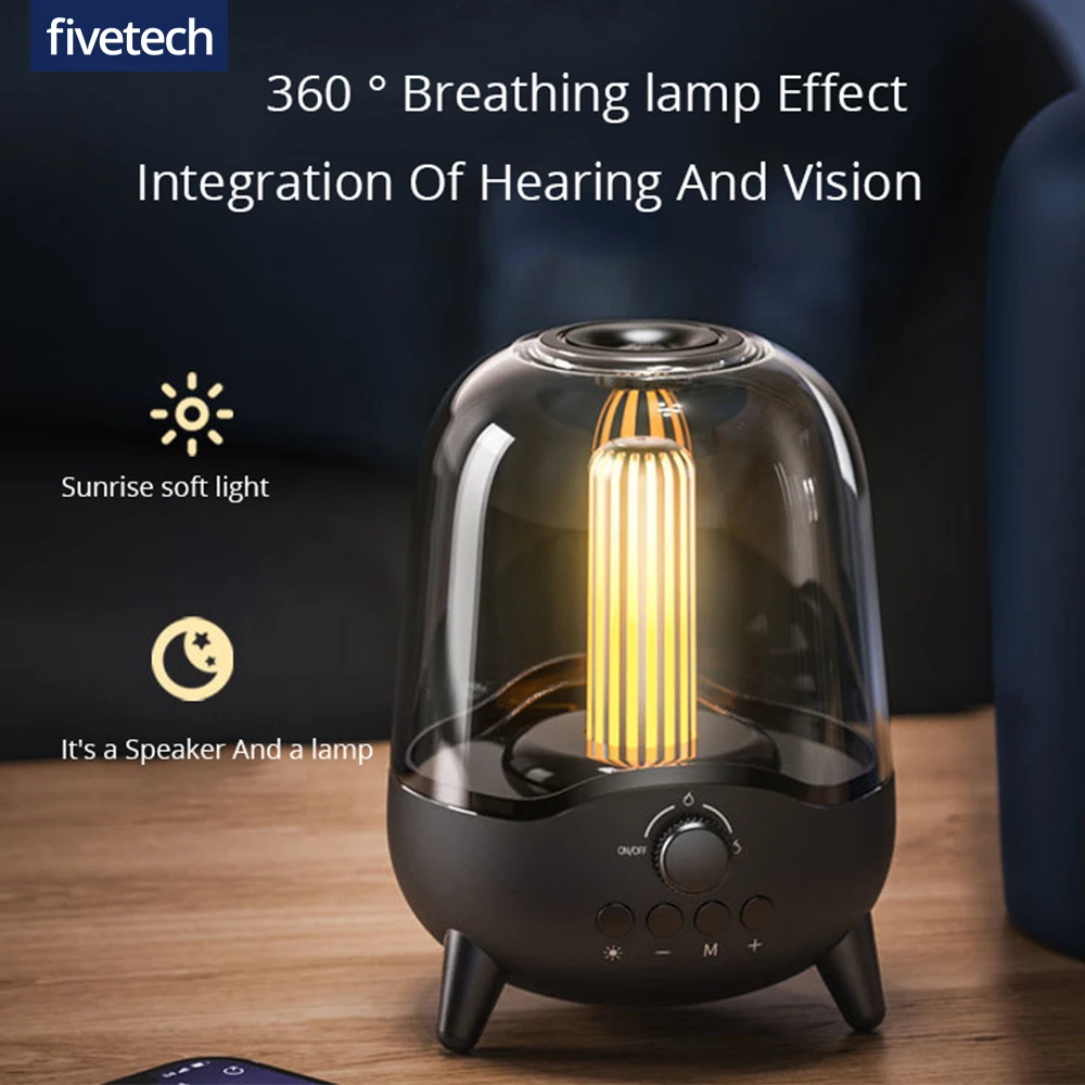 

Беспроводной динамик Fivetech 5,0 Subwooofer, цветной светодиодный ночной беспроводной стерео динамик, HiFi звуковой динамик s