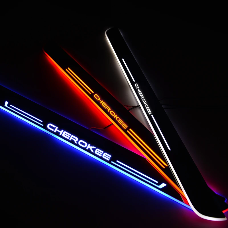 Светодиодный порог двери для Jeep Cherokee 2017 2018 педаль приветсветильник