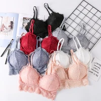 plus size lace push up bra for women tupe top sexy female underwear padded bralette without bones woman clothes