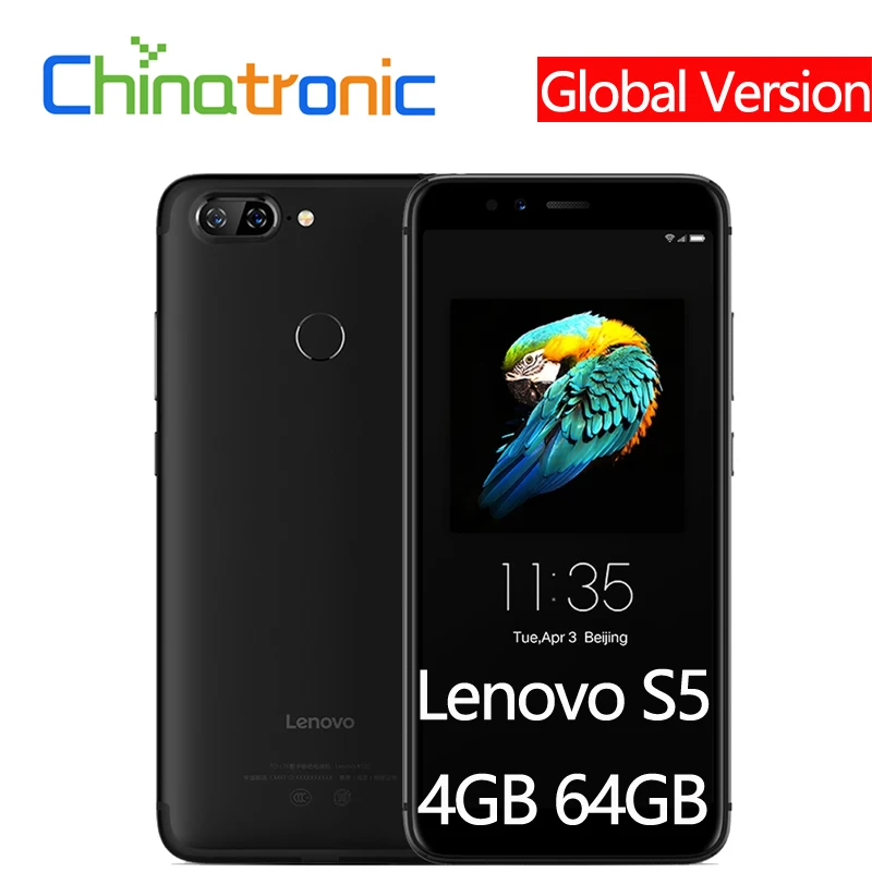 Мобильный телефон Lenovo S5 с двойной камерой глобальная прошивка 4 Гб ОЗУ 64 ПЗУ ZUI 4G LTE
