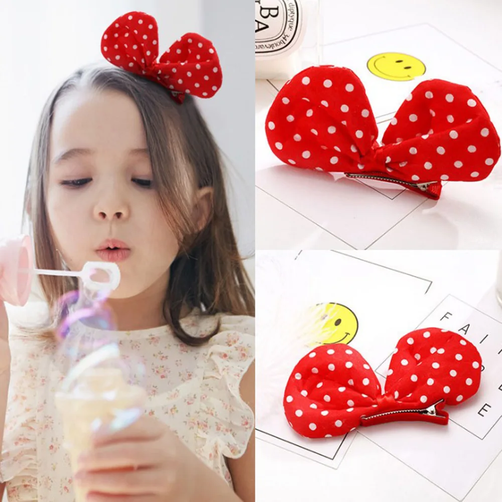 4 Цвета принцессы из мультфильма для девочек Аксессуары волос игривый в горошек с