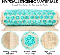 top natural organic linen acupuncture mat buckwheat lotus spike massage pad cushion yoga mat backneck pain relief therapy