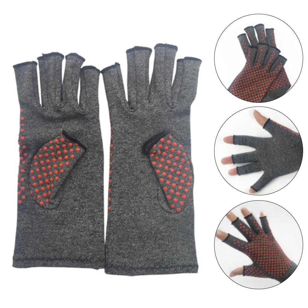 

1pair Swelling Muscle Tension Ease Rheumatoid Women Men Half-finger Pain Relief Arthritis Gloves Compression Computer Typing