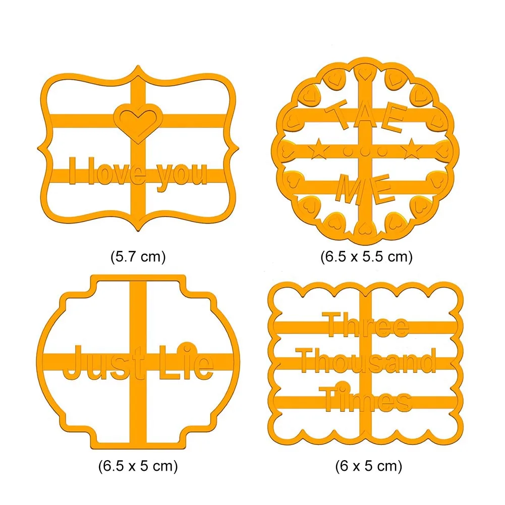 

Cookie Molds With Good Wishes Cookie Form with Fun and Irreverent Phrases Cookie Moulds For Baking Biscuit Cutters