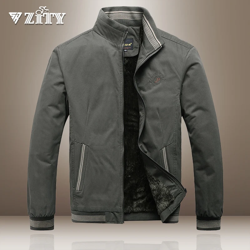 

Male Fleece Thick Warm Windbreaker Jackets Winter Men's Bomber Jacket Fashion Brand Coat for Men Outerwear Outdoor Slim Fit