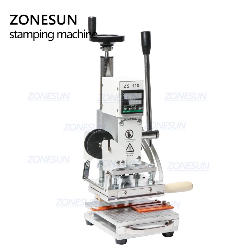 ZONESUN ZS110 скользящая верстак цифровая деревянная бумага пвх кожа тиснение горячей фольгой тиснение Бронзирующая машина термопресс машина
