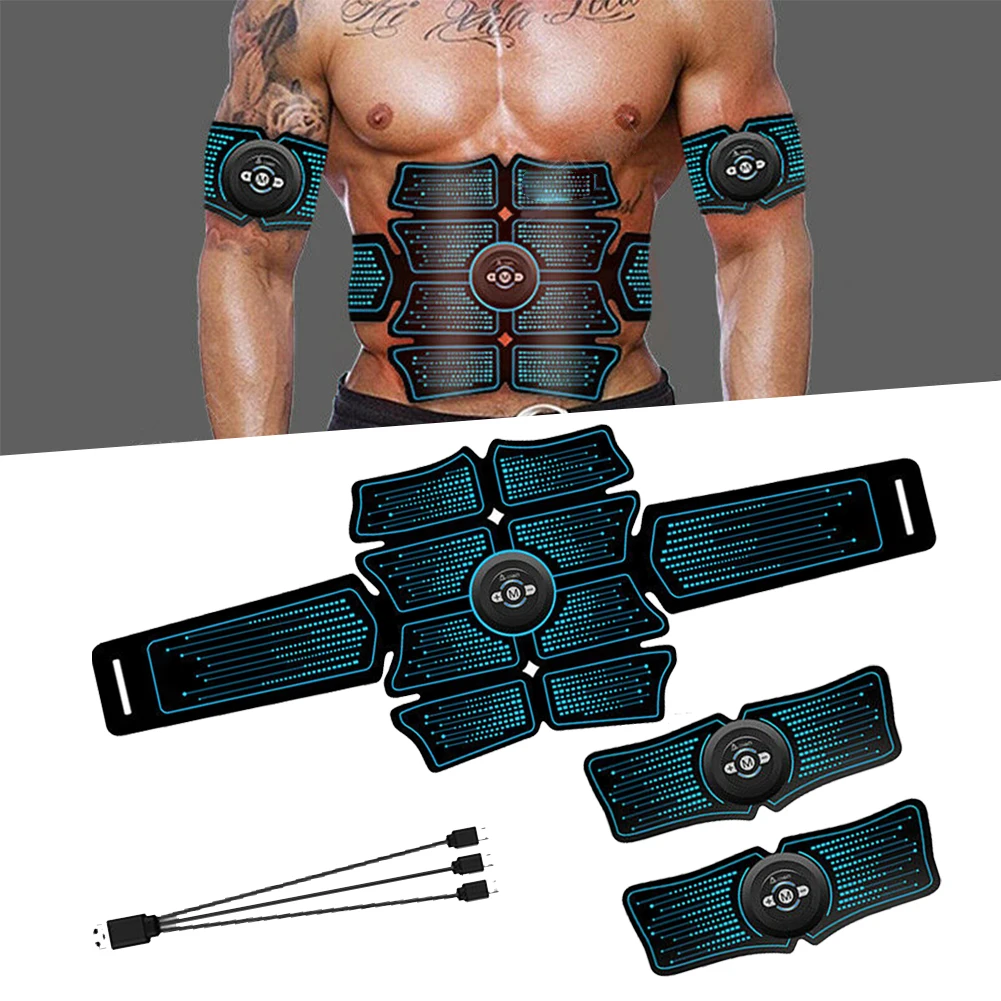 Fitness Exercise Massage Abdominal Muscle Stimulator USB Charging Home Fat Burning Toner Gym Belt Easy Operate Body Effective |