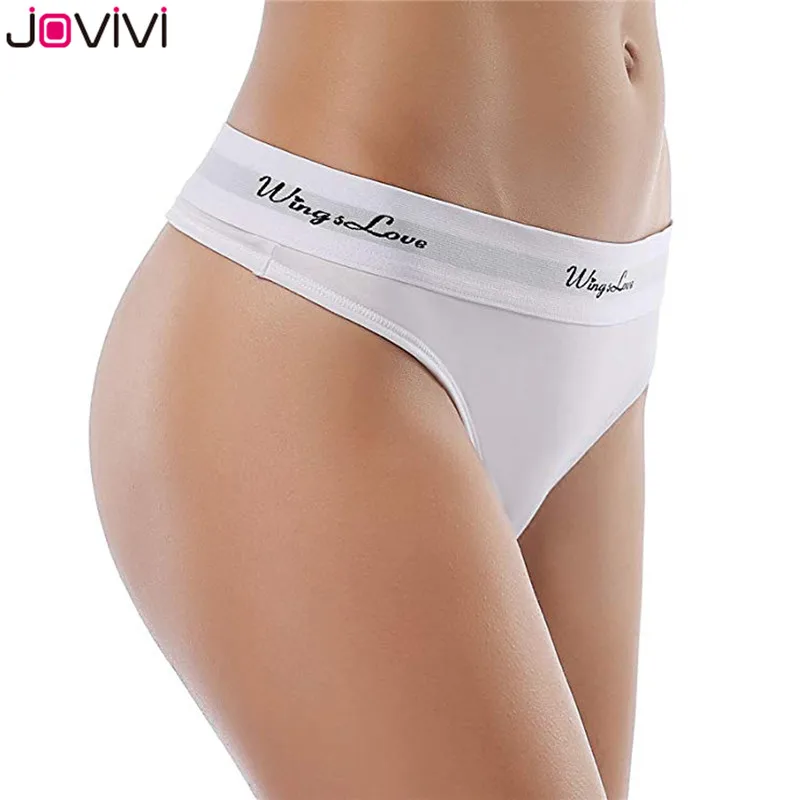 Jovivi, новинка, 3 шт., Женские Бесшовные стринги, Мягкое хлопковое нижнее белье, трусики, белый/серый/синий/розовый/красный цвет, размеры S/M/L, Wingslove, трусики