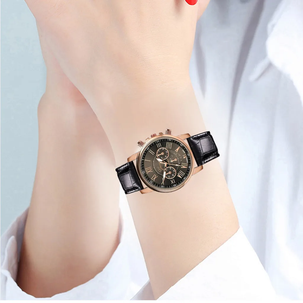 

Роскошные брендовые кварцевые часы Montre с кожаным ремешком, женские модные кварцевые наручные часы из нержавеющей стали с римскими цифрами, ...