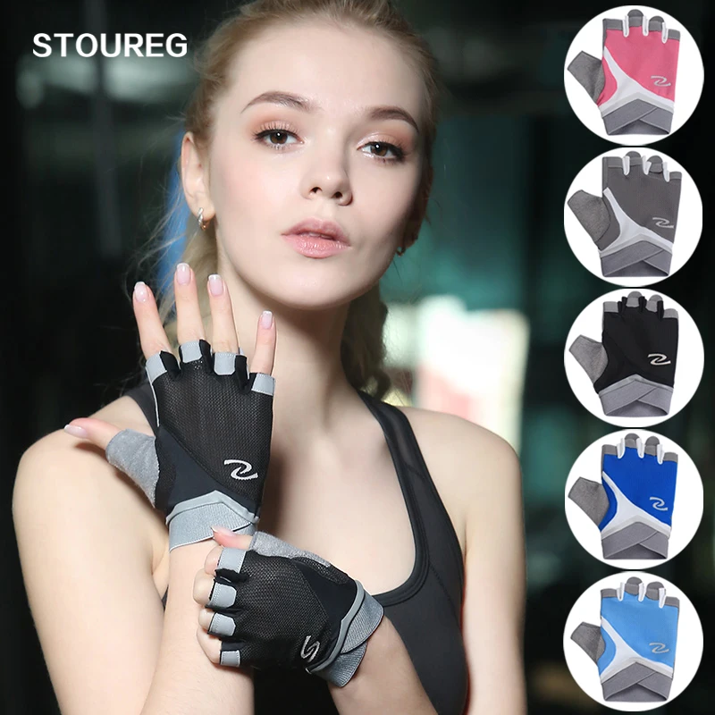 Мужские женские мужские перчатки с полупальцами для велоспорта спортзала спорта