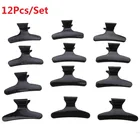 12комплект Бабочка Заколки для волос для женщин девушки заколки для укладки хранения инструментов раздел коготь зажимы Pro Аксессуары для салона