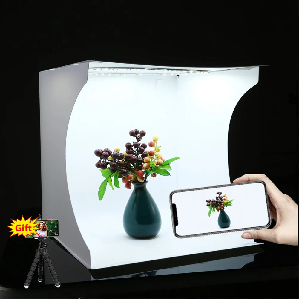 PULUZ 3 светодиодный светильник 31*31 см складной мини для фотосъемки фотостудии