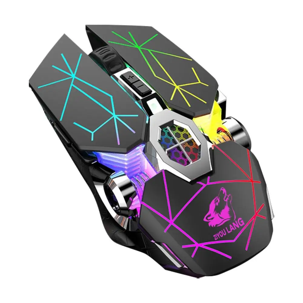 

X13 Gaming Mouse Rechargeable Wireless Mouse Silent Ergonomic RGB LED Backlit 2.4G USB Optical For Laptop Computer