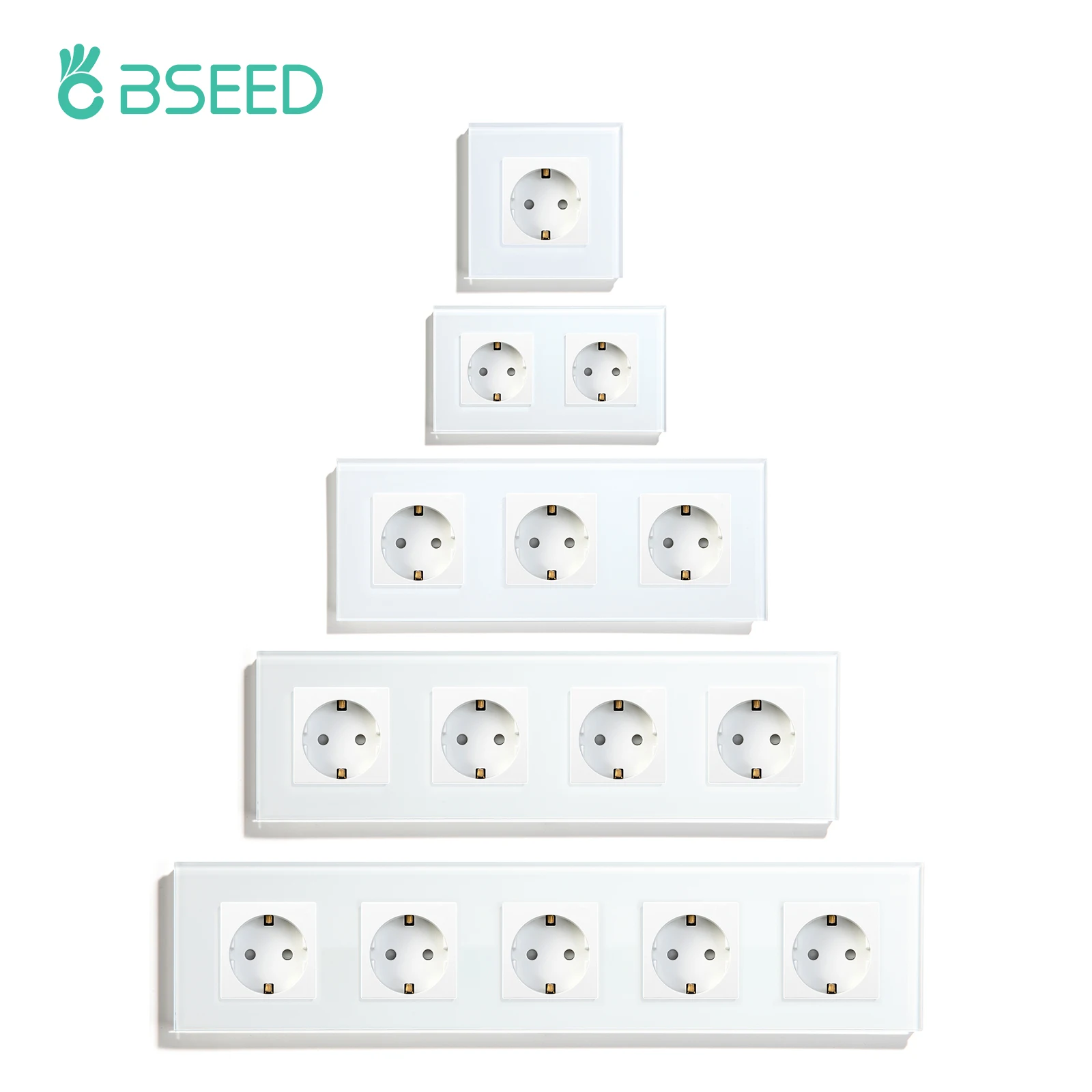 Электрическая розетка из закаленного стекла 16 А 4 цвета |