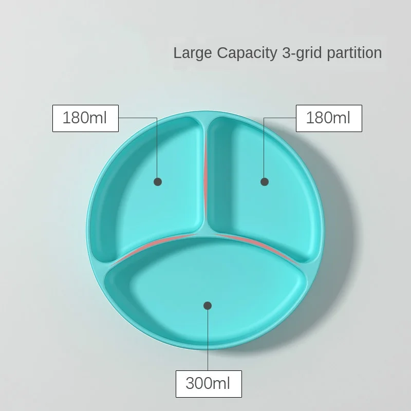 Hipac Бесплатная силиконовая обеденная тарелка для малышей восхитительная со