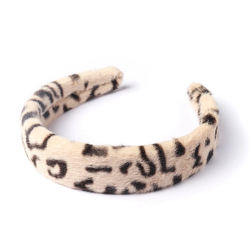 Ободок с леопардовым принтом на нескользящей подошве повязка голову и сердечком