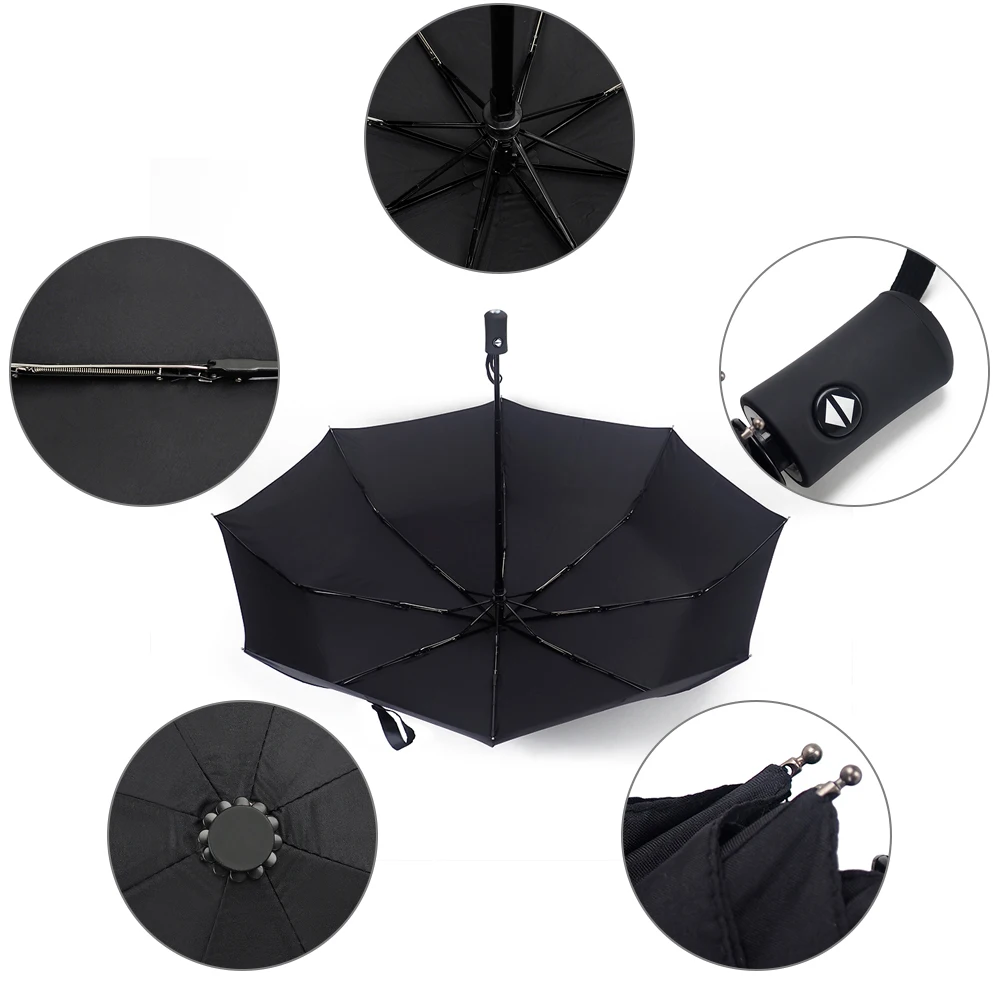 Fully Automatic Umbrella Mens Black Business Car umbrellas For logo Octavia Kodiaq Karoq Superb Rapid Combi A7 Yeti |