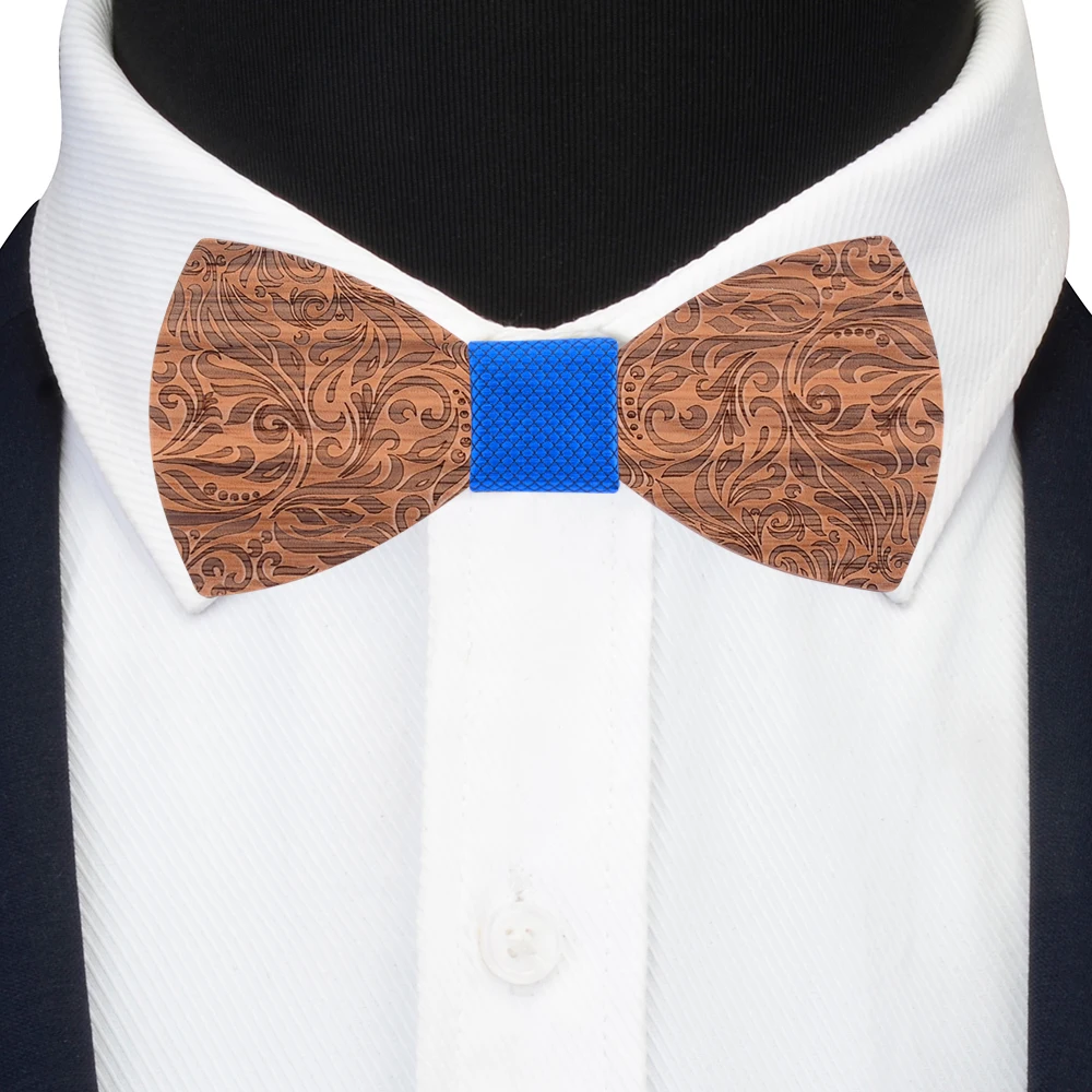 2020 Регулируемый Деревянный Карманный квадратный галстук бабочка набор брошей и