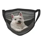 West Highland белый терьер волны рот уход за кожей лица маска для взрослых Westie маска щенка Защитная крышка моющиеся респиратор муфельная печь