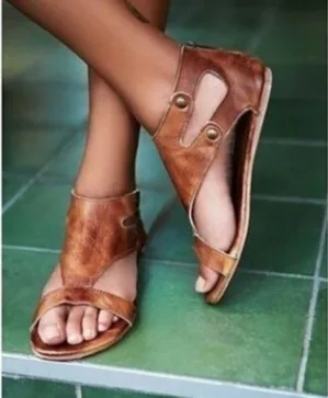 

Zapatos Mujer Sandalias Plus Size 43 2018 Summer Fashion Women Sandals Flats Cork Gladiator Beach Shoes Rivet Sandals W83