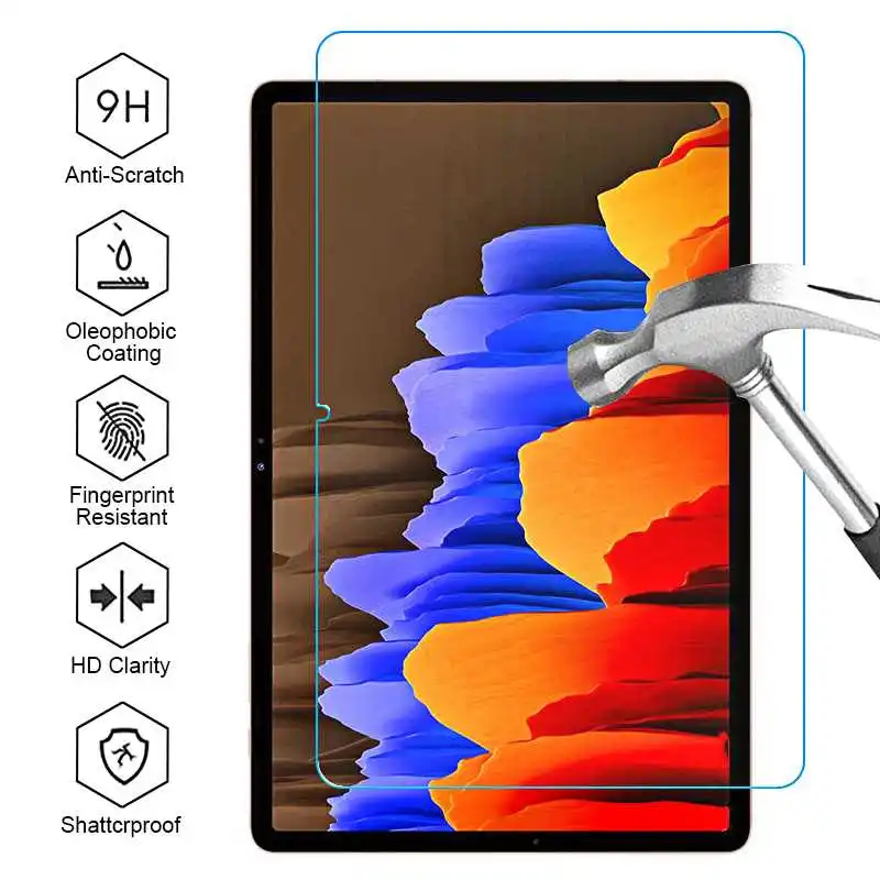 

Закаленное стекло для Samsung Galaxy Tab S7 Plus S6 Lite S5e A7 2020 A8 A 8 2019