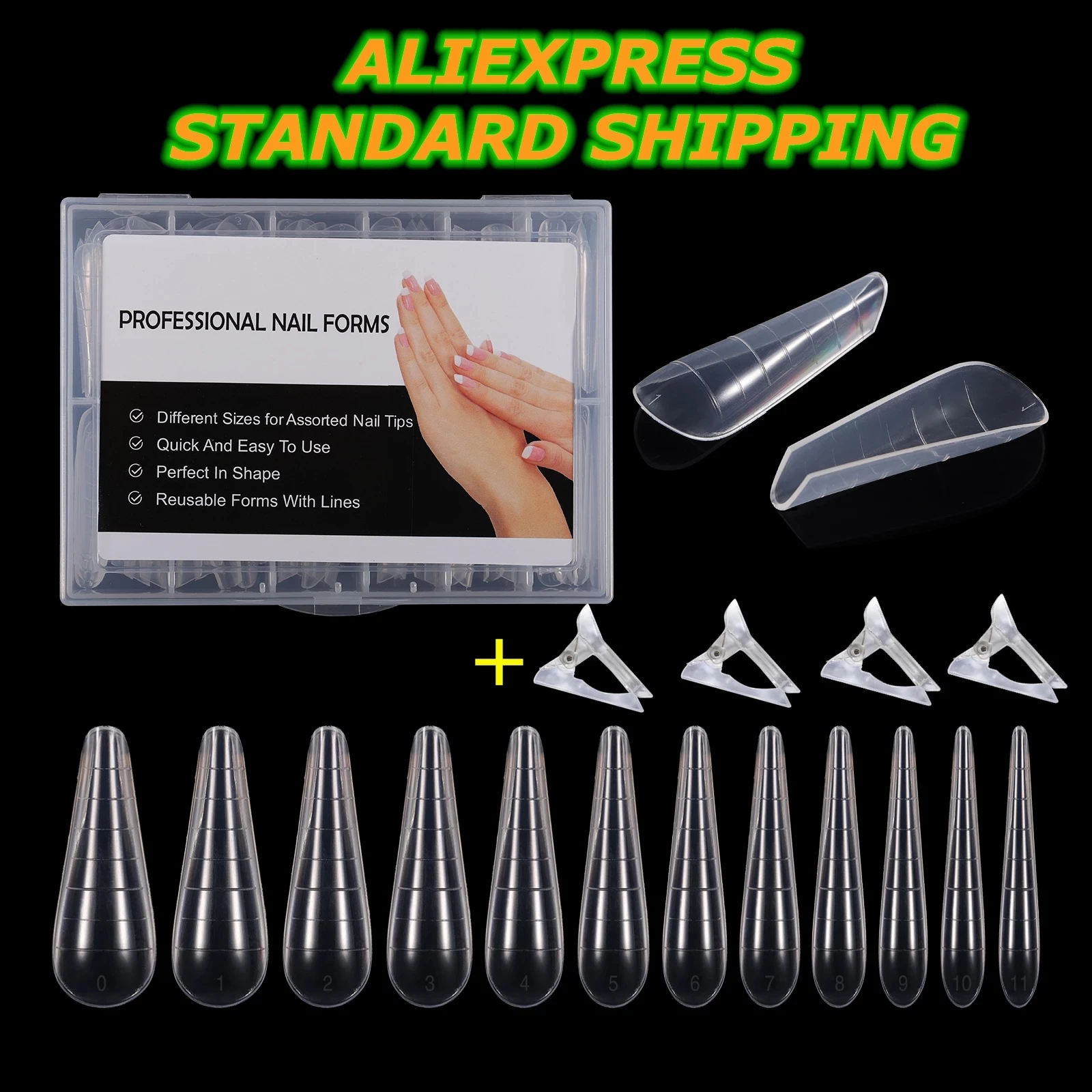 

New Arrival Nail Forms Uppers Dual Forms Quick Building Poly UV Gel French False Nail Extension Full Cover Tips Nail Top Molds
