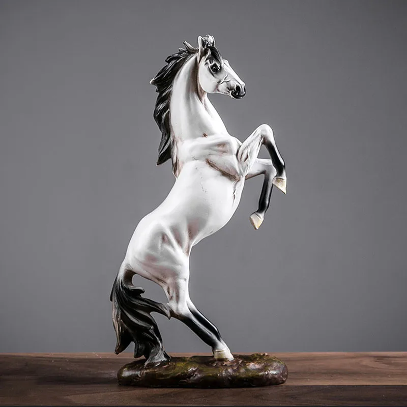 Новая скульптура лошади в европейском стиле статуя из смолы аксессуары для