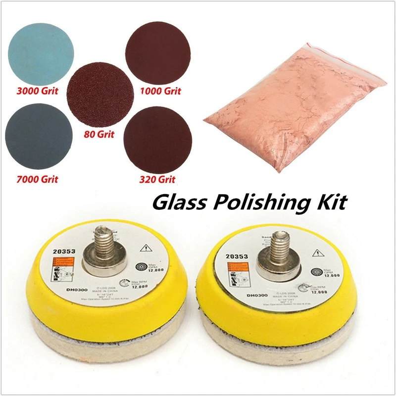 34 шт. автомобиль Ветровое стекло для удаления царапин Стекло полировка оксид
