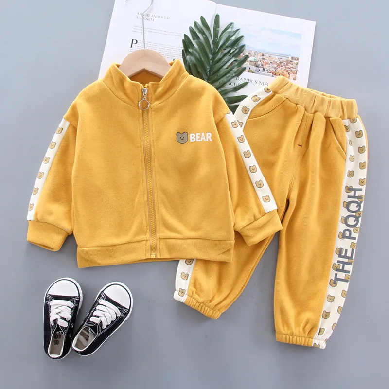 

Новинка, модная весенне-осенняя одежда для маленьких мальчиков и девочек, костюмы, повседневная одежда для малышей, костюмы, детские топы с ...