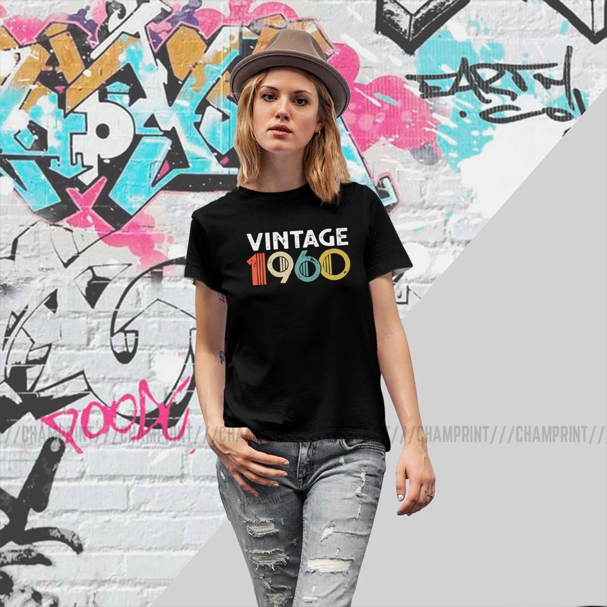 Женская Винтажная Футболка Tumblr большого размера на 60 лет день рождения 1960 |