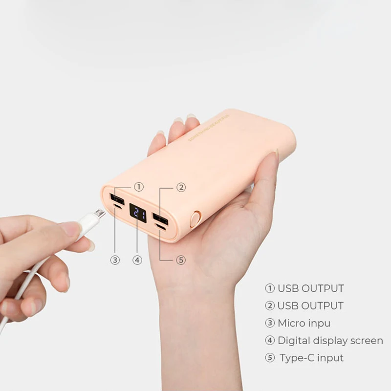 Liberfeel Maoxin power bank 20000 мАч оригинальный дизайн цифровой дисплей Черный Мини
