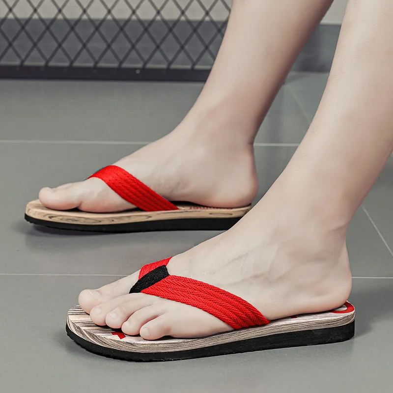

Summer new men's flip flops, fashionable beach slippersoutdoor home all-match non-slip wear-resistant casual sandals and slippes