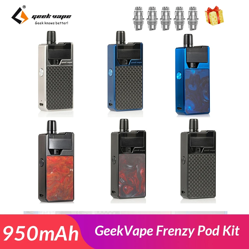Бесплатный подарок 5 шт. NS 1.2ohm катушка оригинальный Geekvape Frenzy Pod система Комплект 950