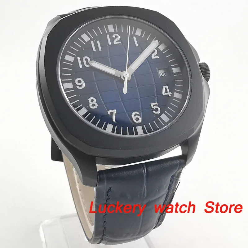 39 мм без логотипа синий циферблат светящиеся мужские часы saphire автоматическое