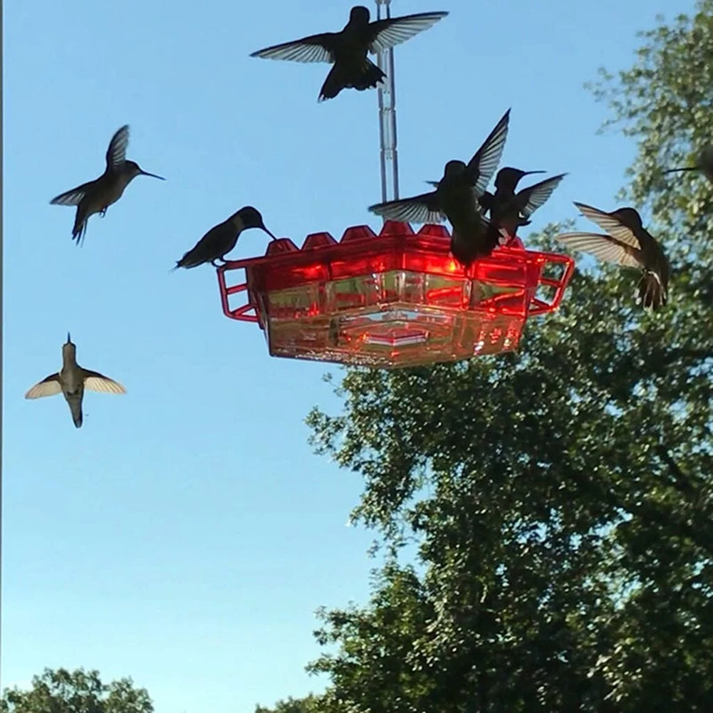 

Plastic Hexagonal Bird Feeder Outdoor Terrace Courtyard Hummingbird Plastic Flower Shaped Bird Feeder Container