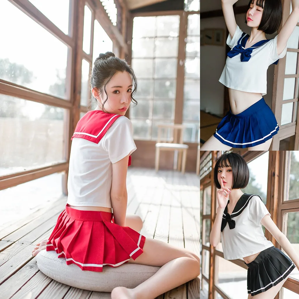 

Sexy Student Uniform Set Girl Porno Lingerie Mini Dress Sexy Underwear Lenceria Mujer Erotic Cosplay Costumes Babydoll Sleepwear