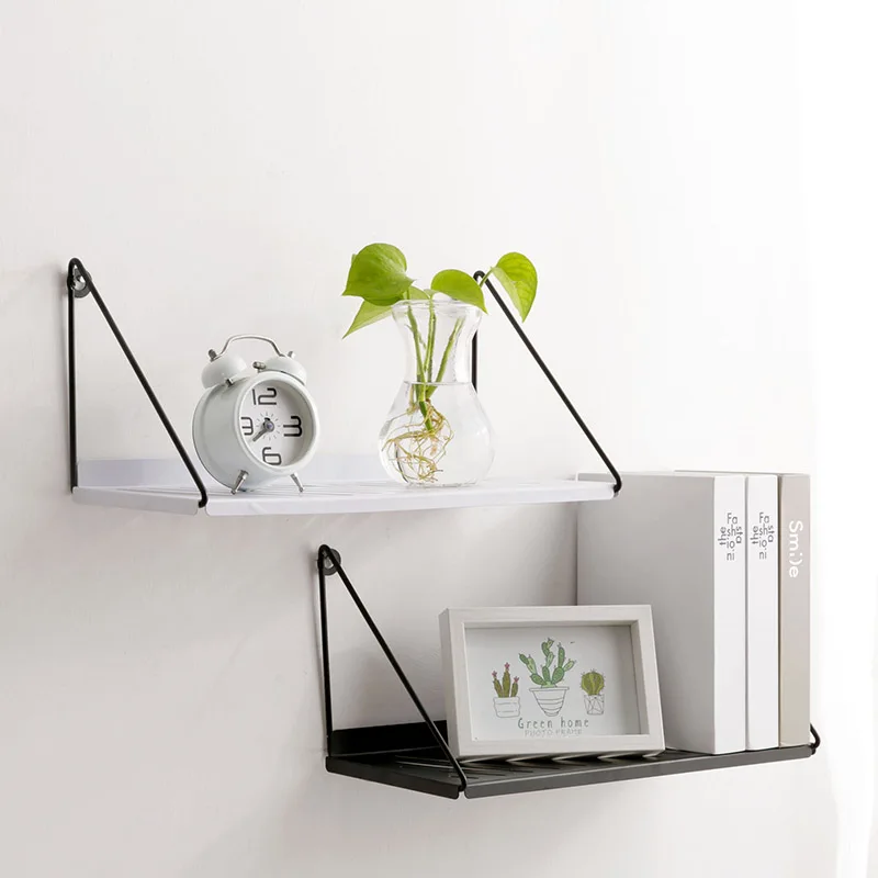 Ins металлический стеллаж для хранения настенные украшения Полка Органайзер