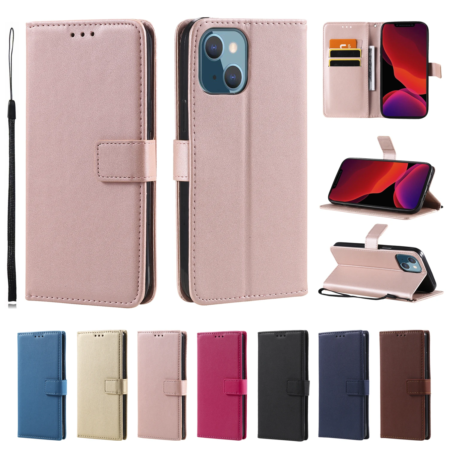 Leather Flip Wallet Case For Samsung Galaxy Note 3 4 5 8 9 10 20 Plus Ultra Lite A3 A5 2016 2017 A310 A520 Protect Book Cover | Мобильные