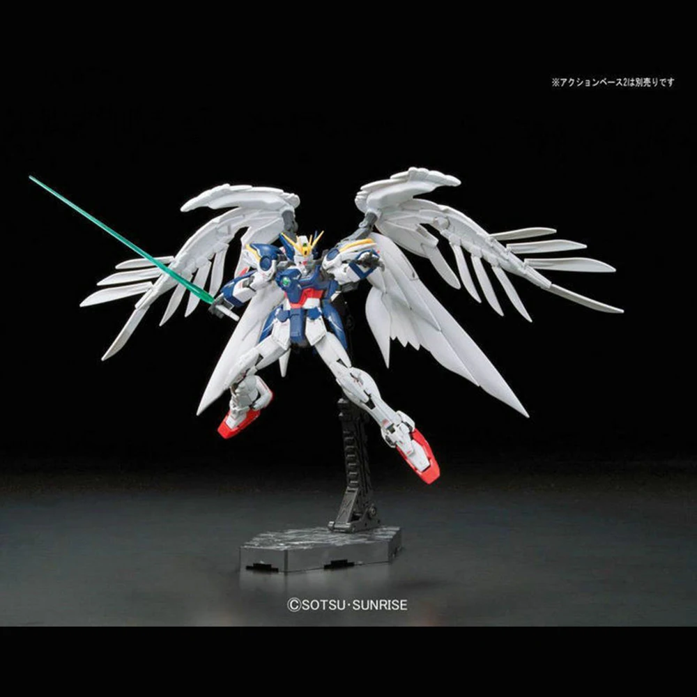 В наличии BANDAI RG 17 1/144 XXXG-00W0 WING ZERO W-Gundam Zero Custom Gundam Сборная модель экшн-фигурка