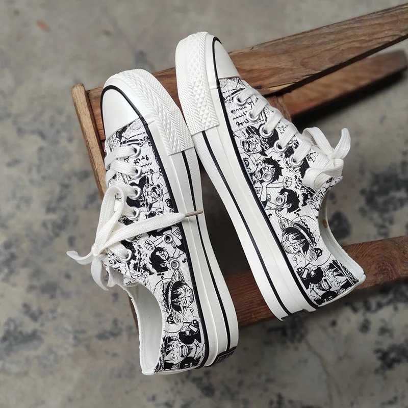 

Anime Monkey D Luffy Canvas Shoes Casual Sneakers Student Low Top Sports Shoes Boy Girl Woman Man Shoes Spring Autumn