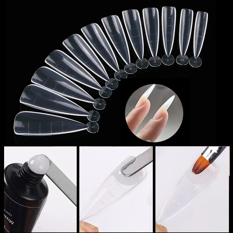 Форма для быстрого наращивания ногтей 120 шт. Типсы на шпильках двойные формы