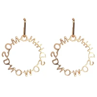 pri jin street shot jewelry fashion exaggeration selling earrings letters shape creative alloy earrings women earrings